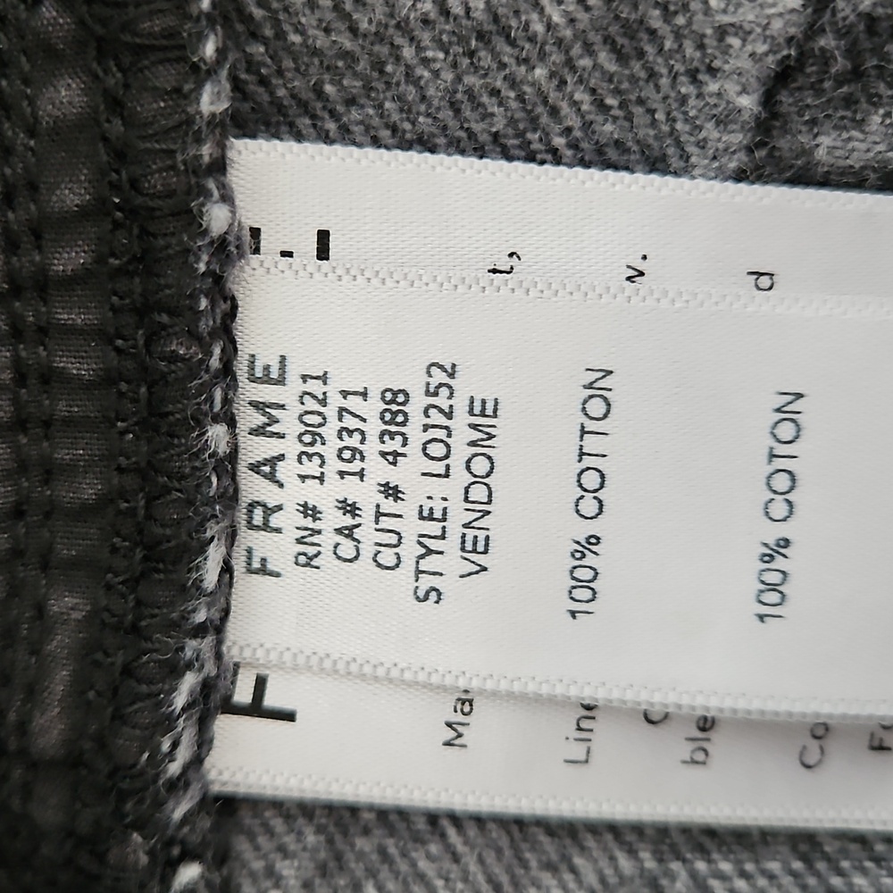 Frame Le Original Black Gray Acid Wash Cropped Jeans Size‎ 26 - Picture 14 of 16